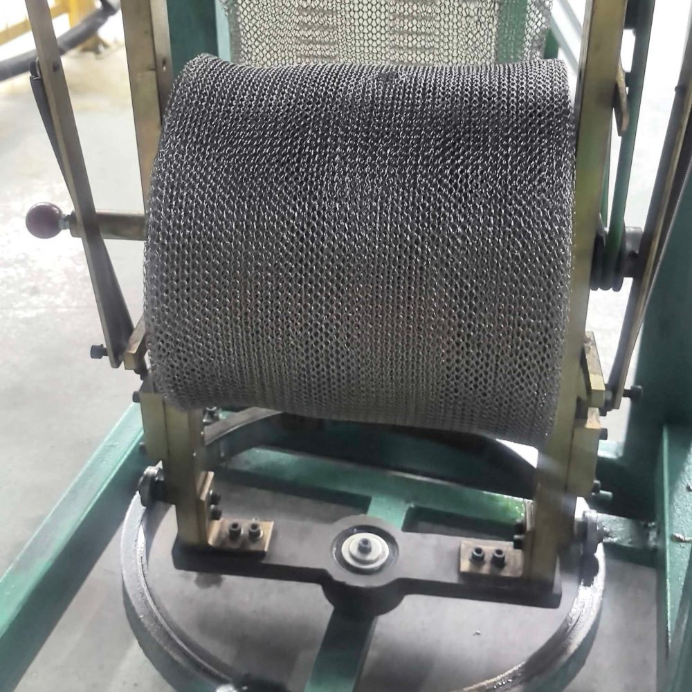 Malha de arame tricotada para foles de escape e tubos de escape flexíveis
